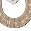 Wedding 'Mr & Mrs' 'Just Married' Wooden Horseshoe with Hearts