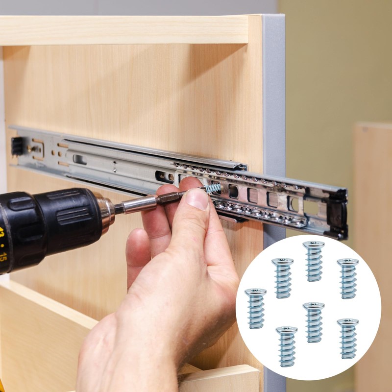 55 PCS Drawer Rail Euro Screws Compatible with IKEA 100349,