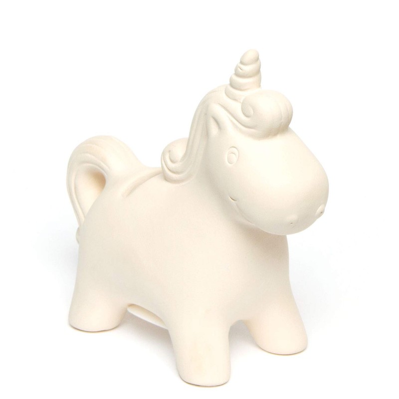Baker Ross AG696 Unicorn Ceramic Coin Banks (Pack of 2)