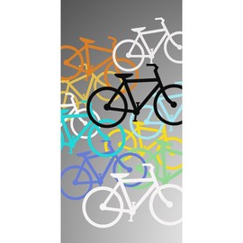 CafePress Colored Bikes Design 30"x60" Absorbent, Soft Beach Towel