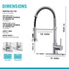 DJS Kitchen Faucets with Pull Down Sprayer Chrome High Arc