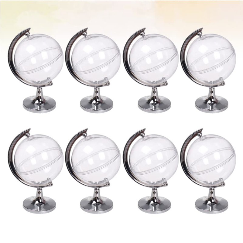 Tomaibaby Mini Globe Candy Box, Plastic Fillable Globe Candy Case