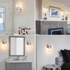 ALAISLYC 2 Light Bathroom Wall Sconce Light Fixtures with Clear