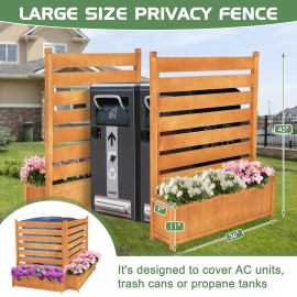 MOPHOTO Air Conditioner Fence Outdoor No-Dig Kit 36" W x 45" H with Planter Box