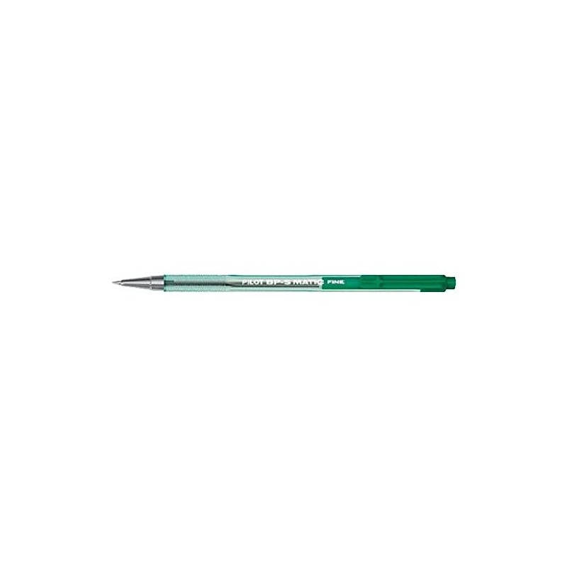 Pilot BP-S Matic Fine Ballpoint Pen - Green (Pack of