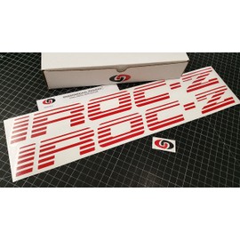 IROC-Z Faded Blind Door Decals Third Gen Camaro Stickers Select Color: (Gloss Red, 2.0" x 20.0")