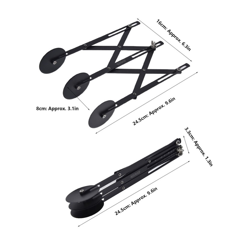 3 Wheel Stainless Steel Pastry Cutter Adjustable Expanded 3 Wheel