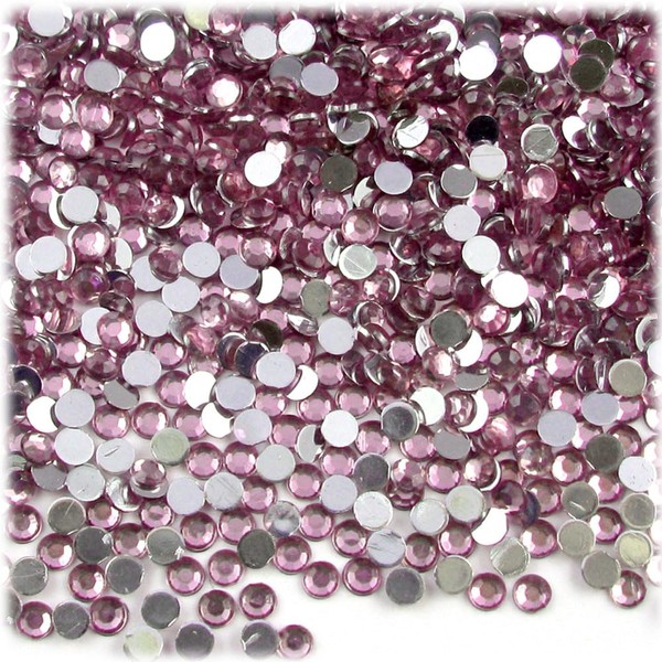 The Crafts Outlet 10,010pc Rhinestones Round 3mm (10ss) Flatback Light