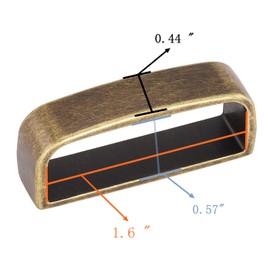 DJCAIZYY Belt Loop Keeper 1 3/8" (35mm) Metal Belt Loop Men's Belt Buckle Accessories Antique Bronze