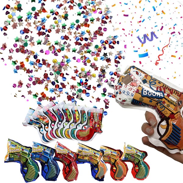 Pack of 30 Confetti Cannons for Parties, Biodegradable Confetti Cannon