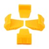 Aramox 4Pcs Tyre Changer Clamping Jaw Protector Plastic Yellow Inserts