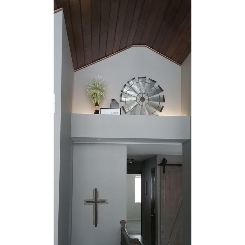 Nightclawing Rustic Metal Windmill Wall Decor, 36 x 36 inches,