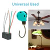 YukiHalu Ceiling Fan Pull Chain Switch 3 Speed 4 Wire,