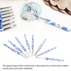 8pcs Crochet Hook Set Blue White Porcelain Printing Hand Polished