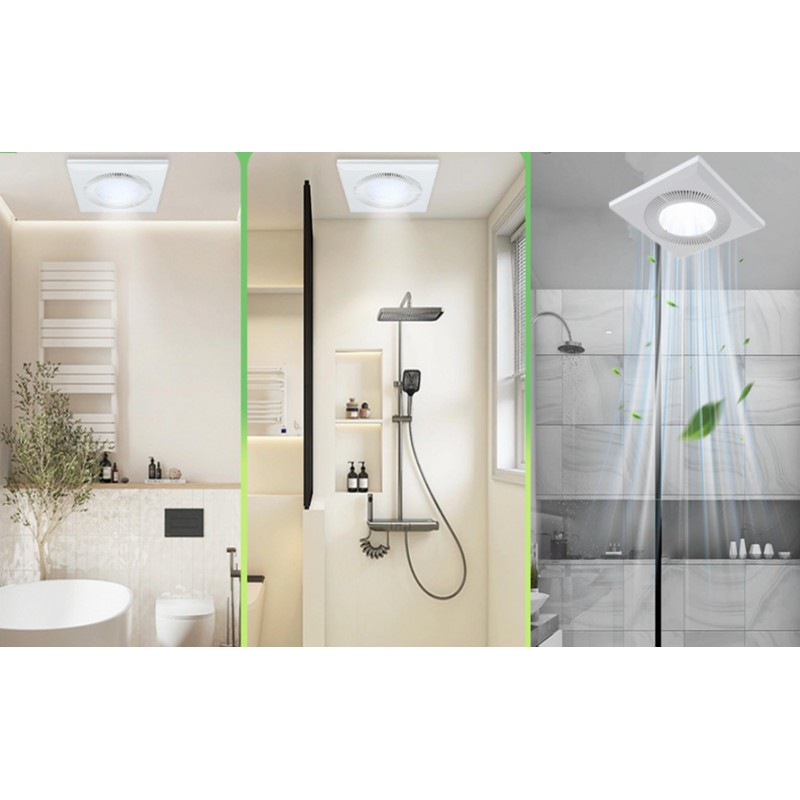 yeler Bathroom Exhaust Fan with Light DC Energy-Saving Bathroom Ventilation