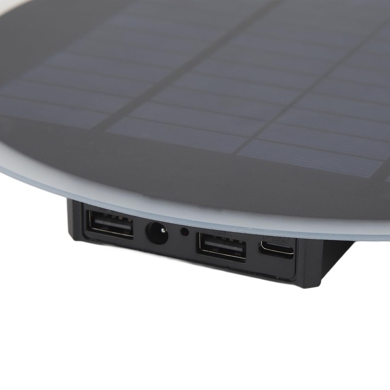 Cryfokt Round Solar Cell Panel, 12V Portable Round Solar Panel