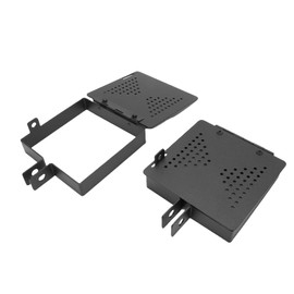 Cryfokt RV Bumper End Cap 2 Pack, Professional Iron Sewer Hose Storage Covers with Vent Holes, for 4In Square Bumpers, Easy to Install Travel Trailer Motorhome Accessories