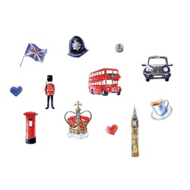 Stickerscape Street Party Decorations (London - Option 1) | Coronation Window Stickers to Decorate | Coronation Window Decorations | Easy to Apply, Viewable from Both Sides