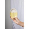 Tranquillo Rustic Oval Ceramic Soap Dish Yellow with Holes for