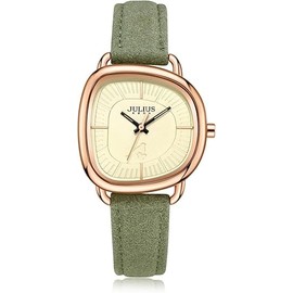 Green Leather Band Womens Watches, 2025 Italian Genuine Green Leather Small Face Wrist Watches for Women, Fashion Ladies Watch, Advanced Texture Dial
