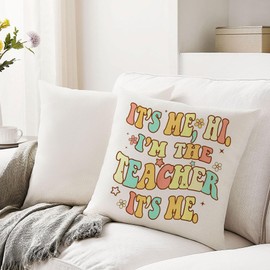 Hardeson Teacher Cushion Covers Gifts Album Inspired Song Lyric Pillowcases TS Merchandise Merch Music Lovers Fans Stuff Thank You Leaving Gifts for Women Men Teacher