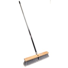American Select Tubing PBSA18004 Smooth-Surface Push Broom with Silver/Black Handle, 18" W