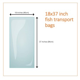 18" x 36" Fish Bags Watertight Transport Polythene bags 200 Guage Quality Koi Marines Discus Corals Different Quantities (10)
