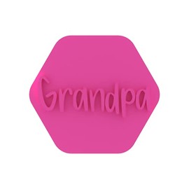 LissieLou Grandpa Cookie Stamp Father's Day Icing Stamp Fondant Embosser - Light Pink