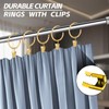 50 Pcs Curtain Hooks, 1.5 inch Curtain Rings, 4mm Thicken