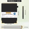 Mousbull Top Spiral Notebook, A4 Hardcover Top Bound Steno Pads,