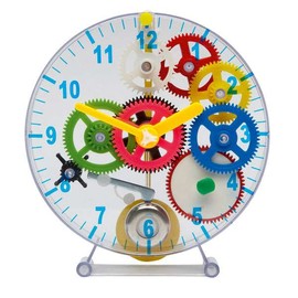 The Happy Puzzle Company | The Amazing Clock Kit | Build your Own Real Wind-Up Clock | The Workings of the Clock are Completely Visible | Learn Fine Motor & Hand/Eye Co-ordination Skills | Ages 5+