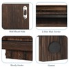 BTY Mail Holder for Wall, Wooden Mail Sorter with 4