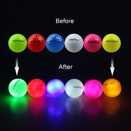Kofull 6 x 42mm Glowing Golf Balls - Self Luminous On Impact