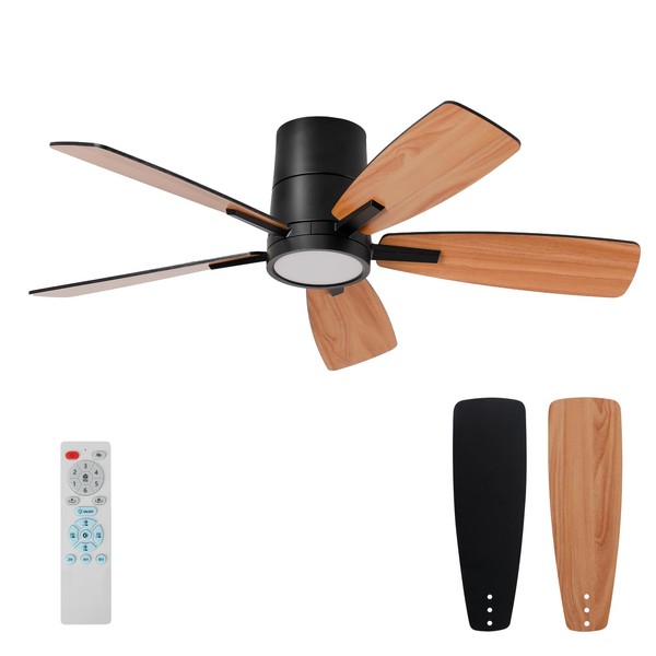 TALOYA 42 inch Ceiling Fans with Lights,Ultra Quite Low Profile