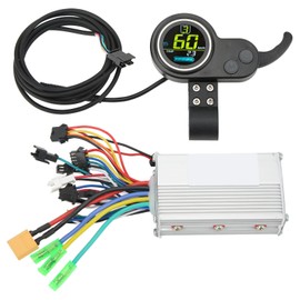 Electric Bike Controller Kit 350W Multi Data Electric Scooter Controller LCD Display Meter with Thumb Throttle for Modification 24V 36V 48V