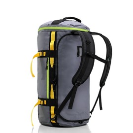 Haimont Large Duffle Bag Backpack for Travel, Men Women Duffel Backpack Bags with Shoes Compartment for Camping, Traveling, Sports, Trip, Water-resistant, 60L Grey