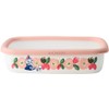 Fuji Enamel Moomin Flower Garden Shallow Square Container M