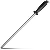 Premium Diamond Finished Black Carbon Steel Knife Sharpening Rod, 12
