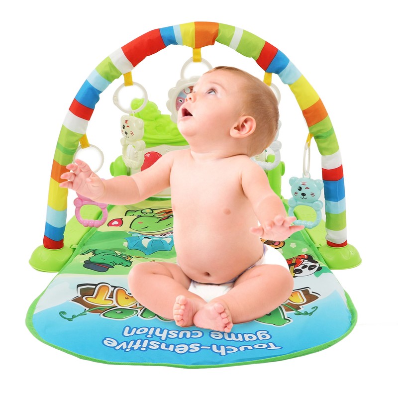 Baby Gym Activity Mat Kick Play Piano with Musical Toys
