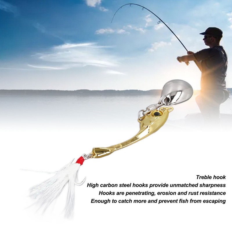 5pcs Metal VIB Fishing Lure Professional Rotating Sequins Lure Bait