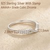 Wuziwen Curved Wedding Bands for Women Sterling Silver Infinity Eternity