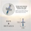 YAFEINI Moonstone Cross Necklace for Women 925 Sterling Silver Filigree