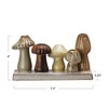 Creative Co-Op Enchanted Garden Stoneware Mushroom Vase, Multicolor