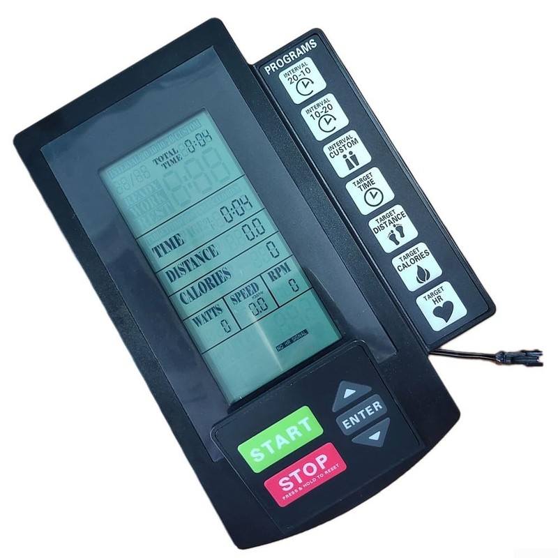 Exercise Bike Computer Indoor Monitor, LCD Monitor Speedometer, Wind Resistance