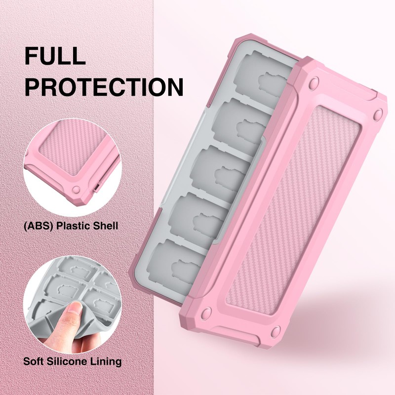 HEIYING Memory Card Case for SD/TF Cards,Portable SD Card Holder
