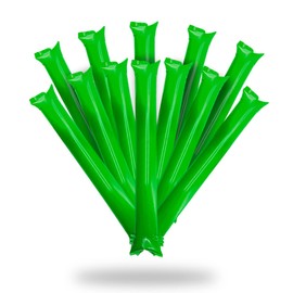 FUN FAN LINE - 50 pairs Bam Bam Thunder Sticks. Noisemakers for sporting events. Colourful boom clappers for cheerleading. Noise sticks for stadium or parties. 100 units (Green)