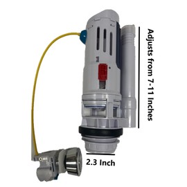 2.5 inch Adjustable Flush Valve and Adjustable Tower Fill Valve Toilet Kit for 2 Piece Toilets