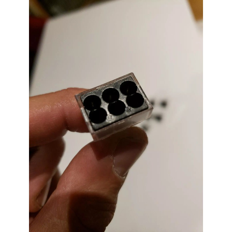 Wago 773-166 Push Wire Connector Clear 6 Conductor 15 pieces