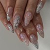French Tip Press on Nails Long Stiletto Fake Nails with