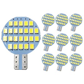 GRV 10x T10 DC12V 2 Watt LED Light Bulb 921 194 192 C921 24-2835 SMD Super Bright Lamp Replacement Bulbs,RV Camper Light Bulb,Marine,Boat Ceiling Dome Interior Lights, Cool White(2nd Generation)